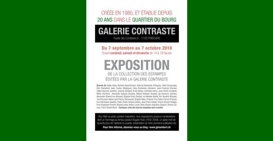 Exposition de la collection des estampes éditées par la Galerie Contraste